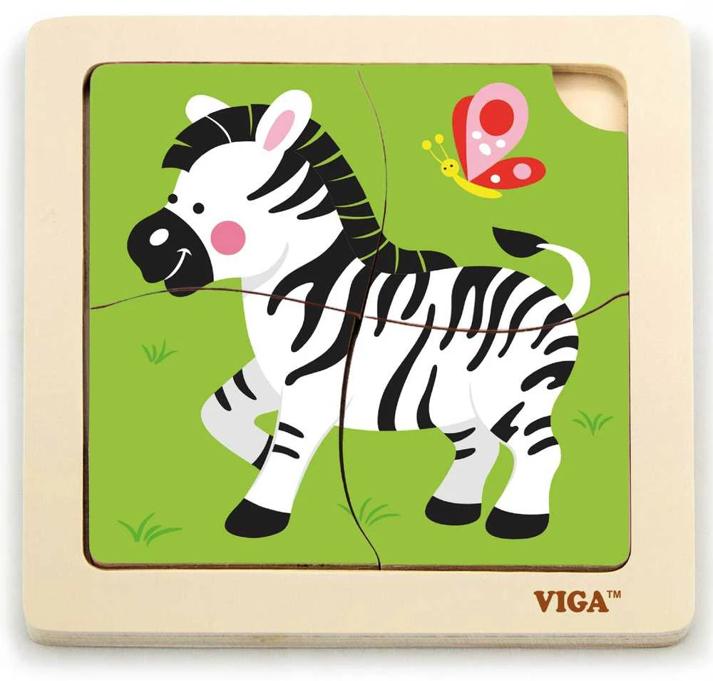 Viga Dėlionė 4 vnt. - Zebras