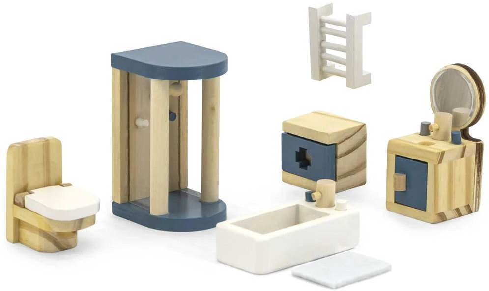 Viga Toys VIGA PolarB Dollhouse Bathroom Furniture Set