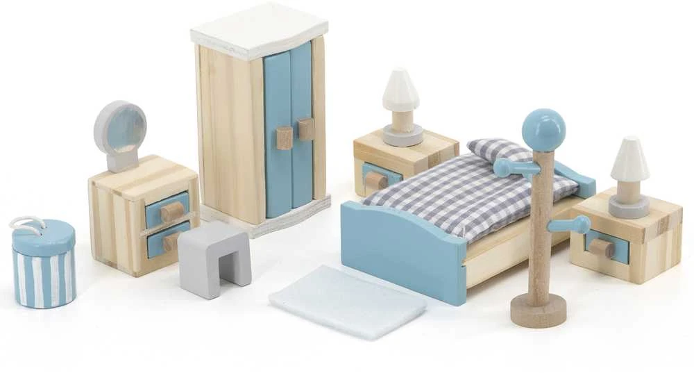 Viga Toys VIGA Lėlių namelis Baldai Miegamajam