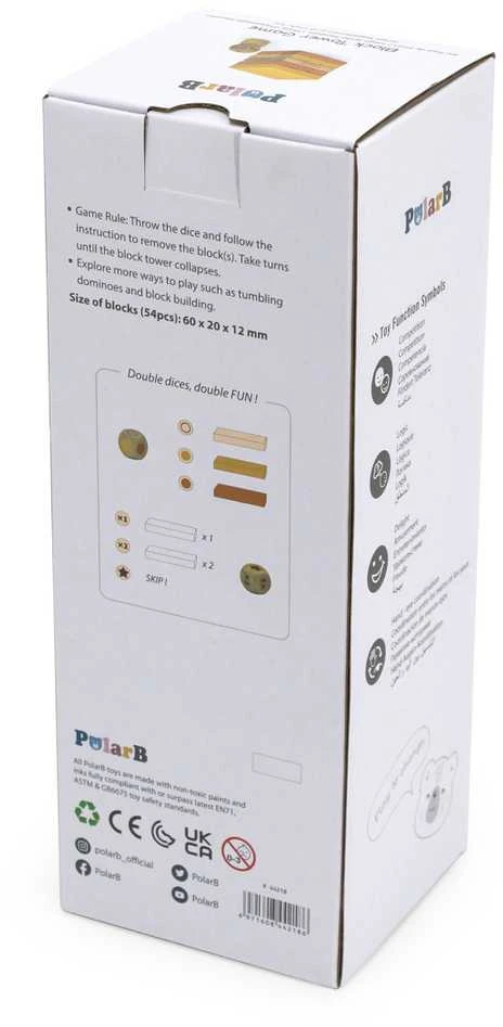 Viga Toys „Viga Polarb“ medinis žaidimų bokšto dėlionė