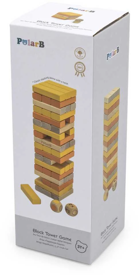 Viga Toys „Viga Polarb“ medinis žaidimų bokšto dėlionė