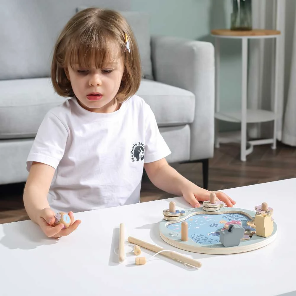 Viga Toys Viga Žaidimų Rinkinys – Medinė Žvejybos Žaidimas