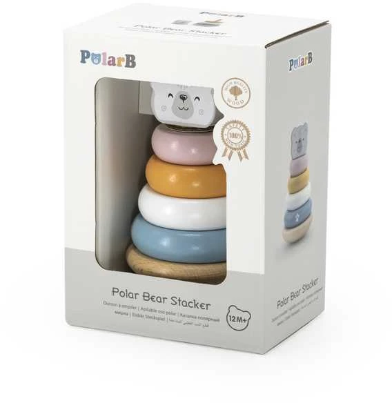 Viga Toys Edukacinė piramidė - Baltasis lokys B. VIGA