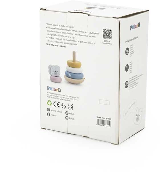 Viga Toys Edukacinė piramidė - Baltasis lokys B. VIGA