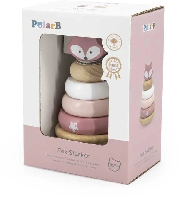 Viga Toys VIGA PolarB Wooden Educational Pyramid - Fox