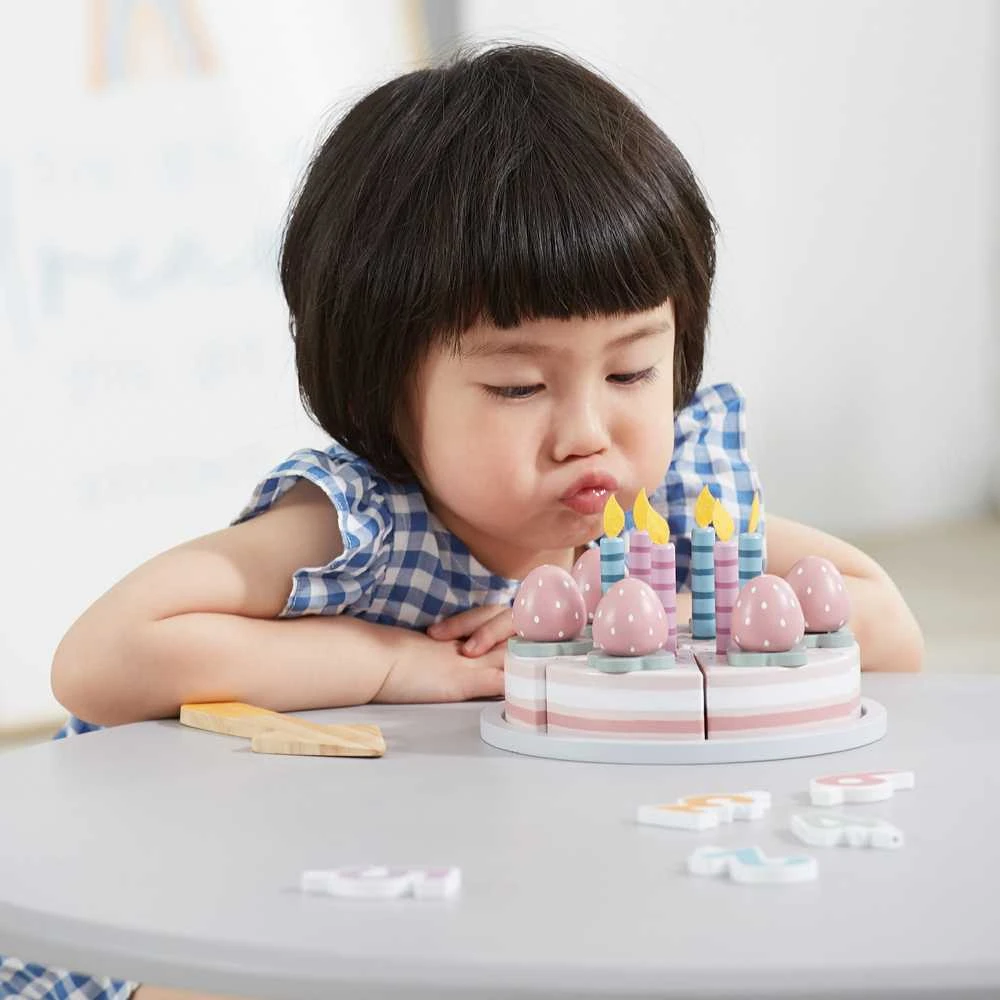 Viga Toys VIGA PolarB medinis gimtadienio tortas pjaustymui