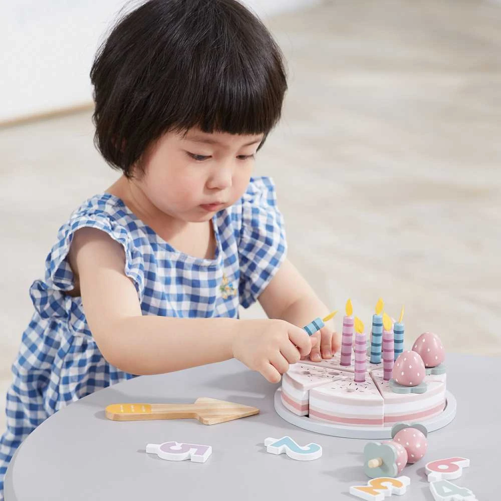 Viga Toys VIGA PolarB medinis gimtadienio tortas pjaustymui