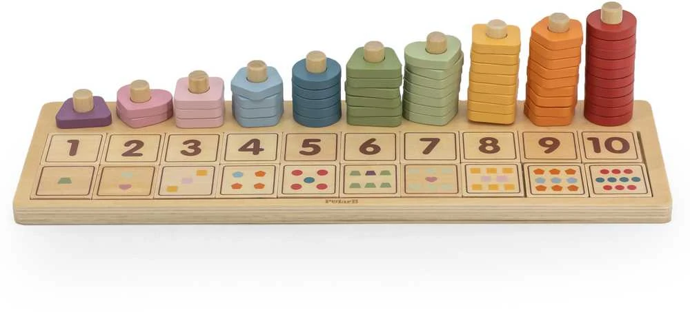 Dėlionė Viga Toys „Viga Polarb“ medinis „Abacus Sorter“ mokymosi numeriai Montessori