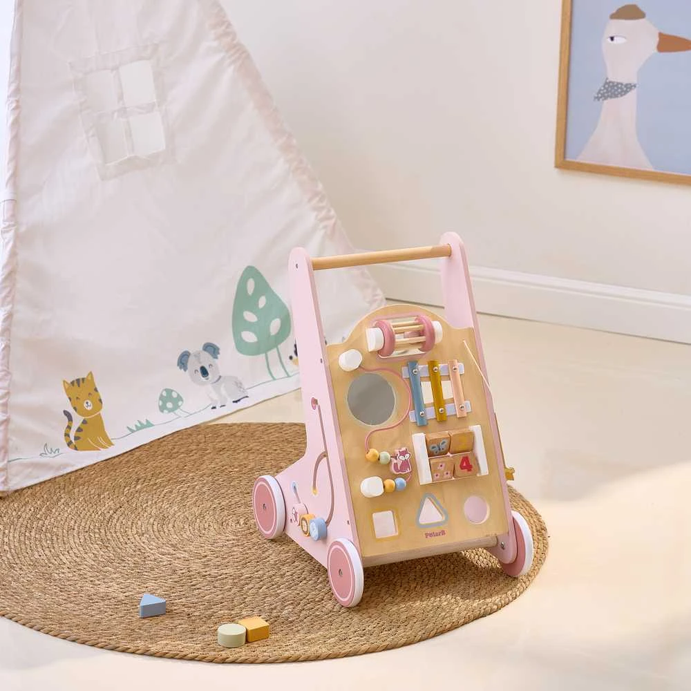 Viga Toys Medinis rožinis stumdukas PolarB