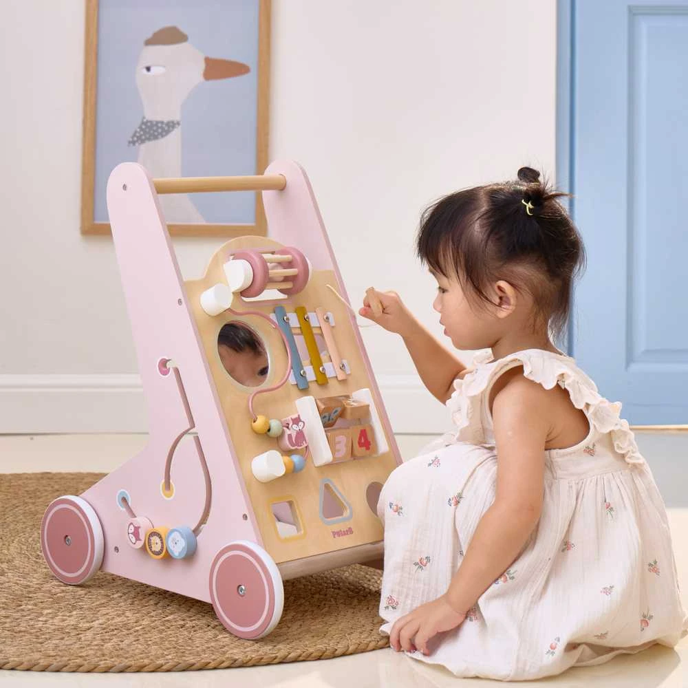Viga Toys Medinis rožinis stumdukas PolarB