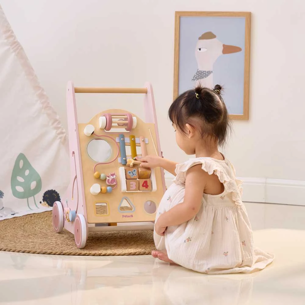 Viga Toys Medinis rožinis stumdukas PolarB