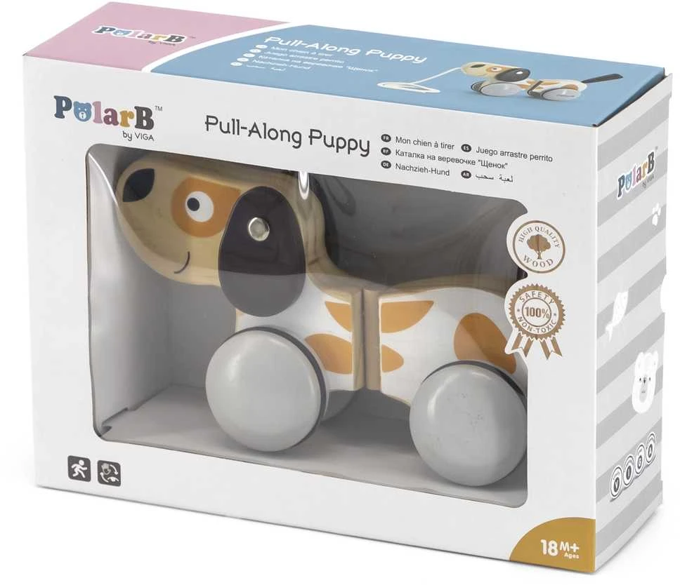 Viga Toys VIGA PolarB Wooden Pulling Dog