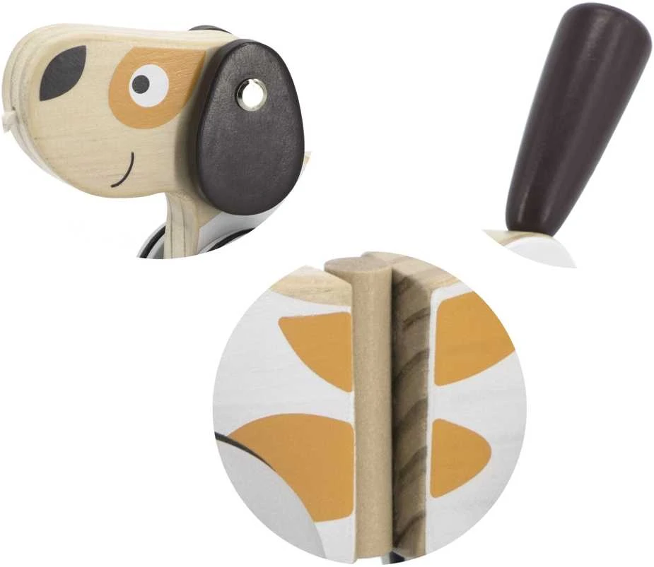 Viga Toys VIGA PolarB Wooden Pulling Dog