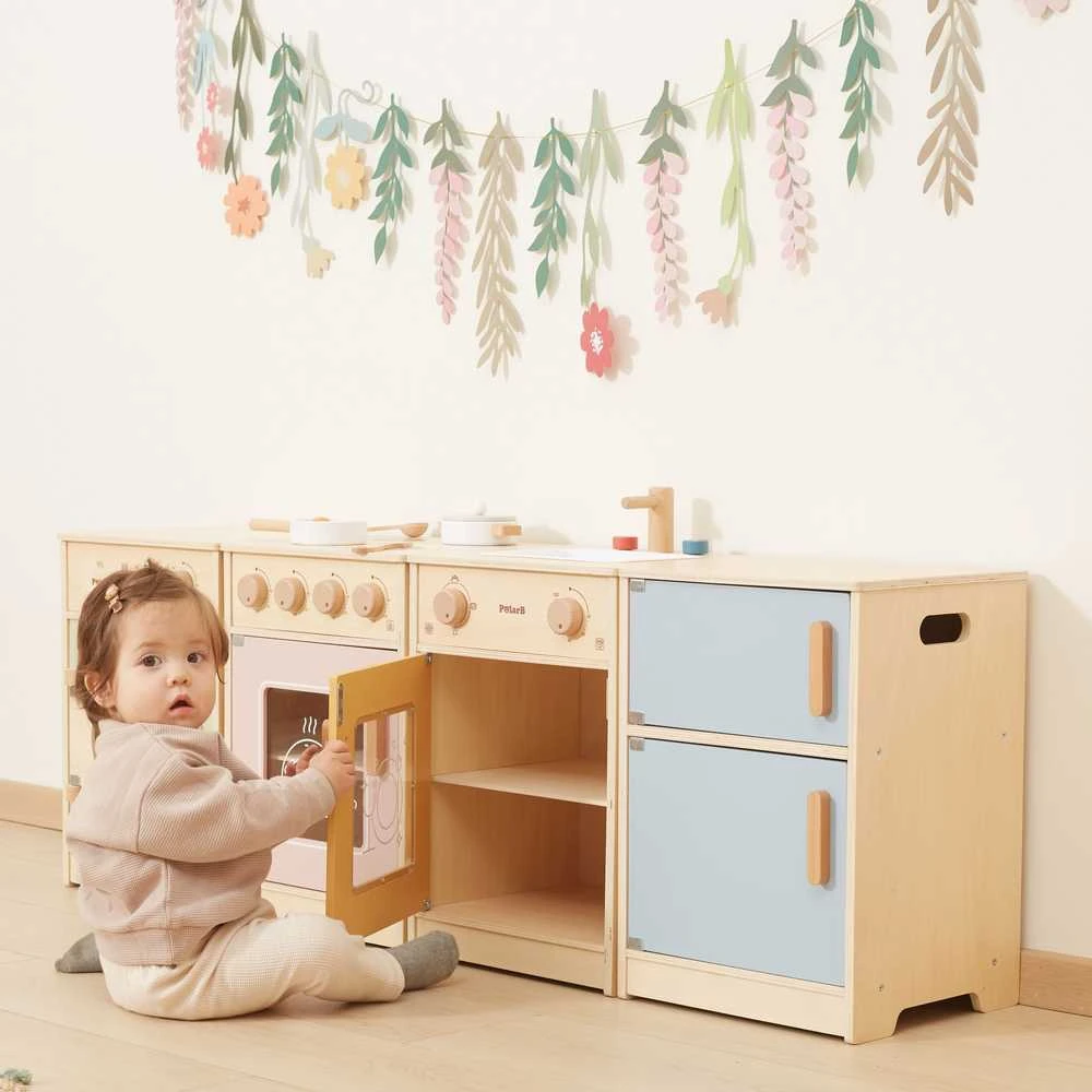 Viga Toys VIGA PolarB didelis medinis virtuvės rinkinys XL