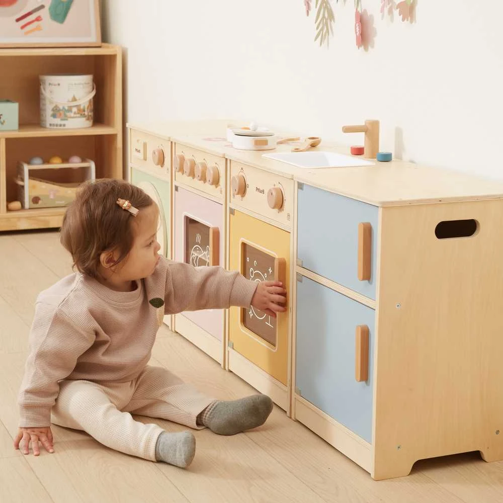 Viga Toys VIGA PolarB didelis medinis virtuvės rinkinys XL