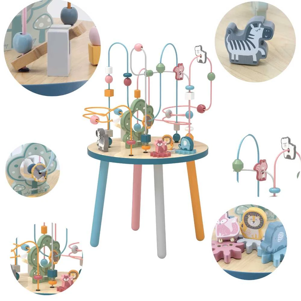 Viga Toys Medinis Edukacinis Stalas Manipuliacija Su Gyvūnais