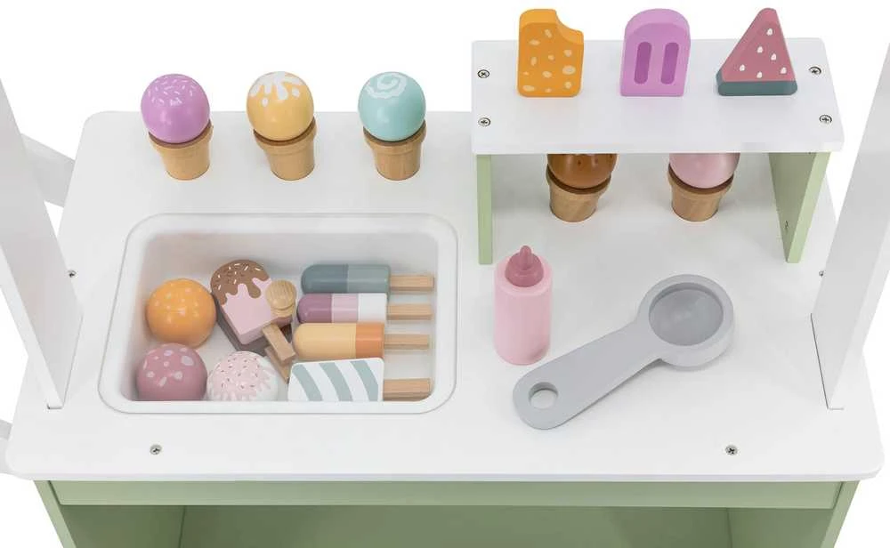Viga Toys „Viga Polarb“ medinis kioskas su ledų ledų salonu