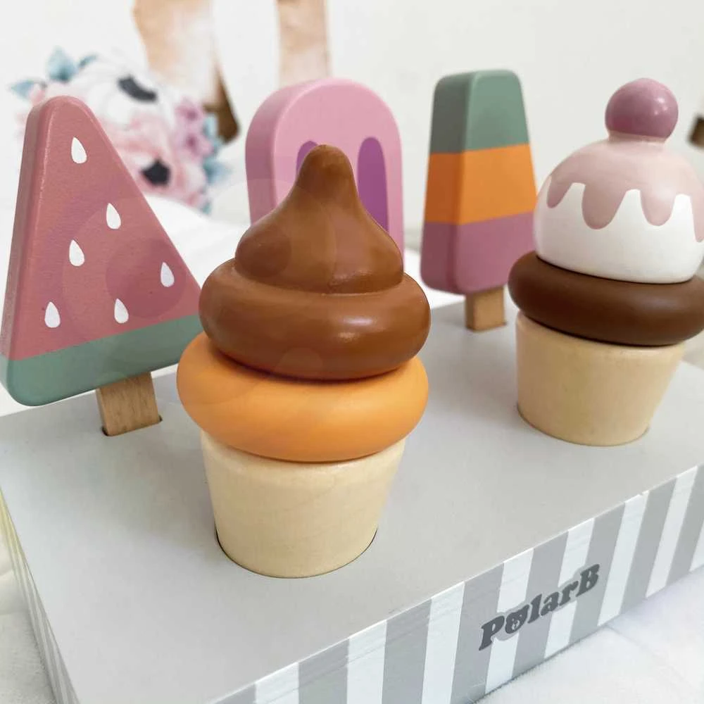Viga Toys Medinių ledų rinkinys VIGA PolarB
