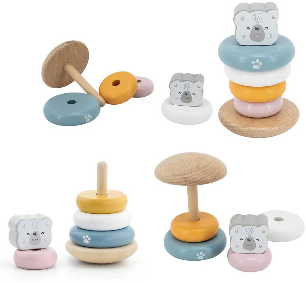 Viga Toys Edukacinė piramidė - Baltasis lokys B. VIGA