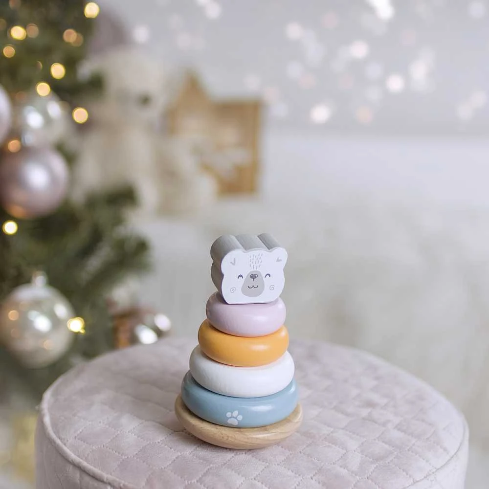 Viga Toys Edukacinė piramidė - Baltasis lokys B. VIGA