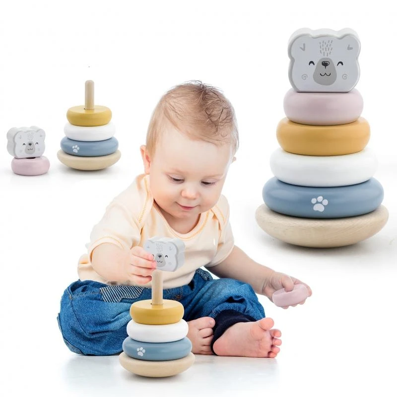 Viga Toys Edukacinė piramidė - Baltasis lokys B. VIGA