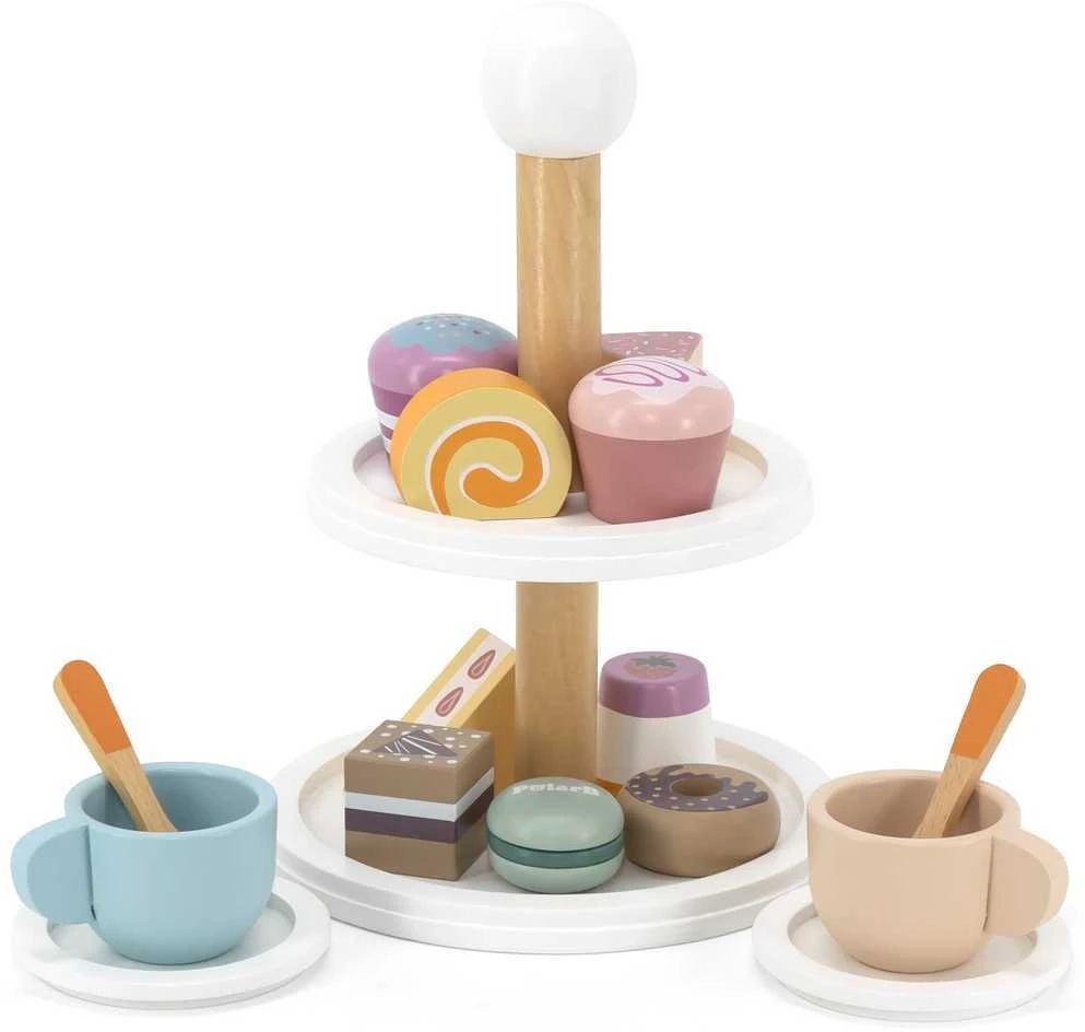 Viga Toys PolarB medinis popietinės arbatėlės rinkinys