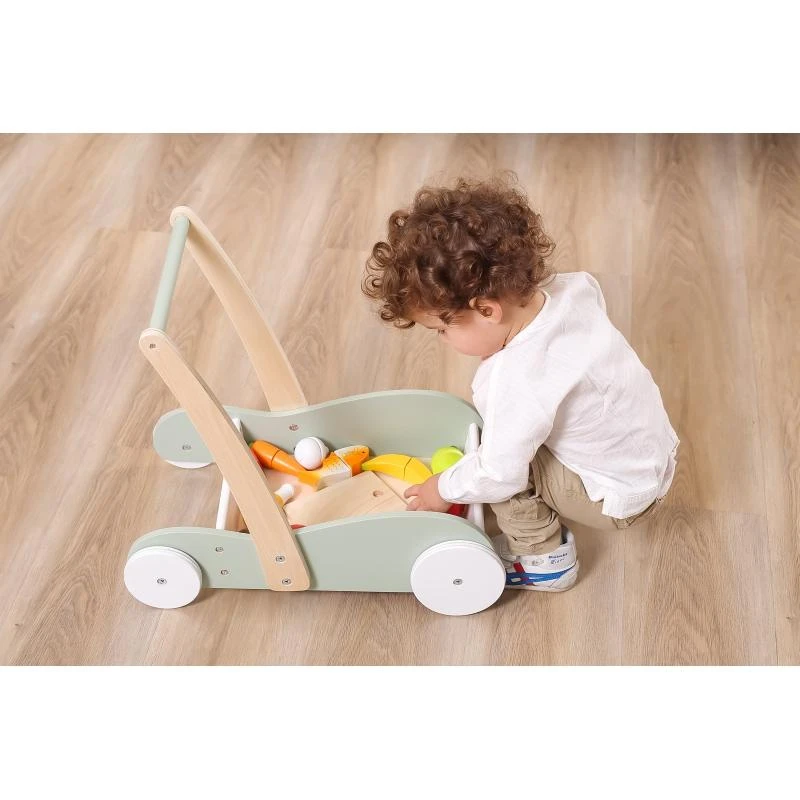 „Viga Polarb“ medinis vežimėlis 2in1 Pusher Walker