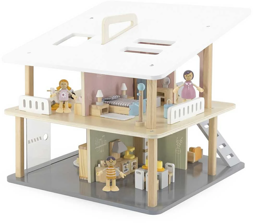 Viga Toys VIGA PolarB Wooden Dolls Family Doll Set Figures
