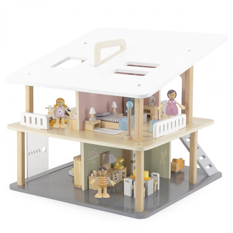 Viga Toys VIGA Medinės Lėlės Šeima 4 Figūros