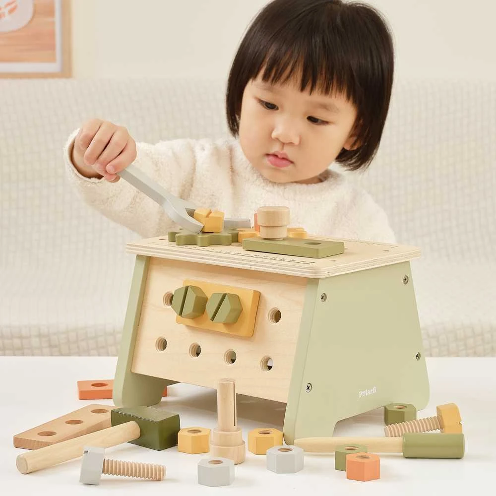 Viga Toys Medinis mini dirbtuvėlių rinkinys 2in1