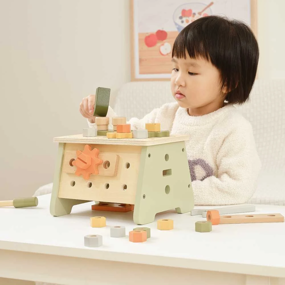 Viga Toys Medinis mini dirbtuvėlių rinkinys 2in1