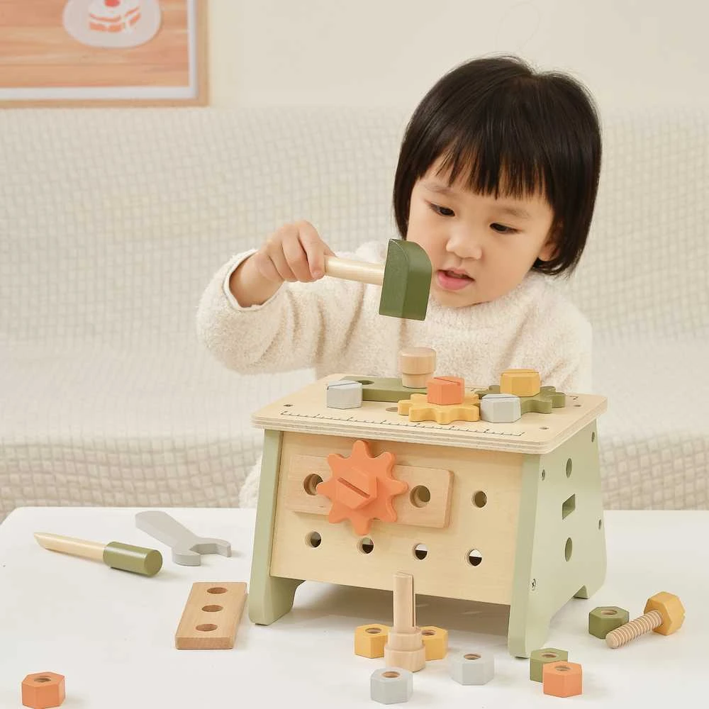 Viga Toys Medinis mini dirbtuvėlių rinkinys 2in1