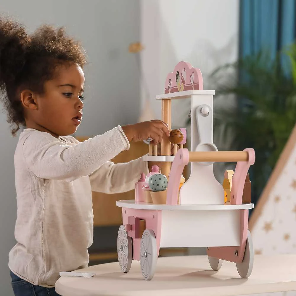 Viga Toys VIGA Cukraninė Lodziarnia 3w1 - Pasiruošęs žaisti su saldumynais