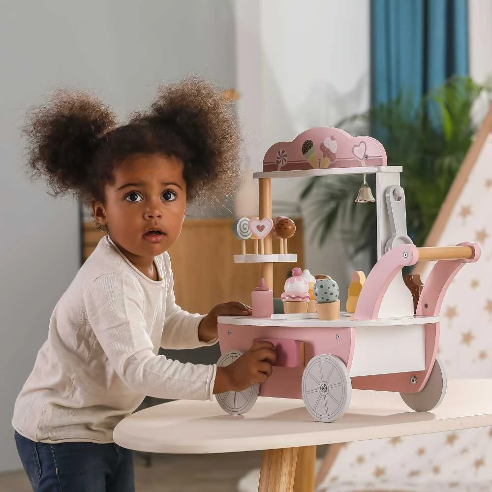 Viga Toys VIGA Cukraninė Lodziarnia 3w1 - Pasiruošęs žaisti su saldumynais
