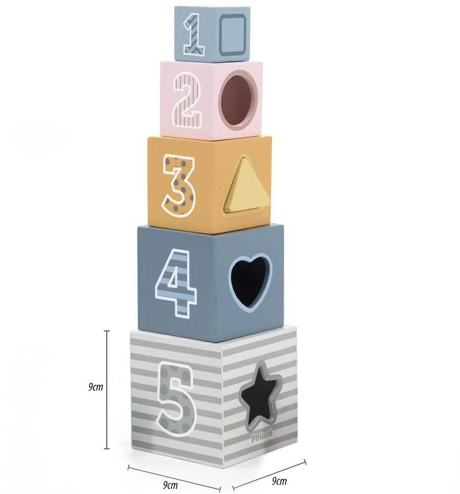 Viga Toys VIGA PolarB Pyramid Educational Puzzle Cube Sorter Blocks