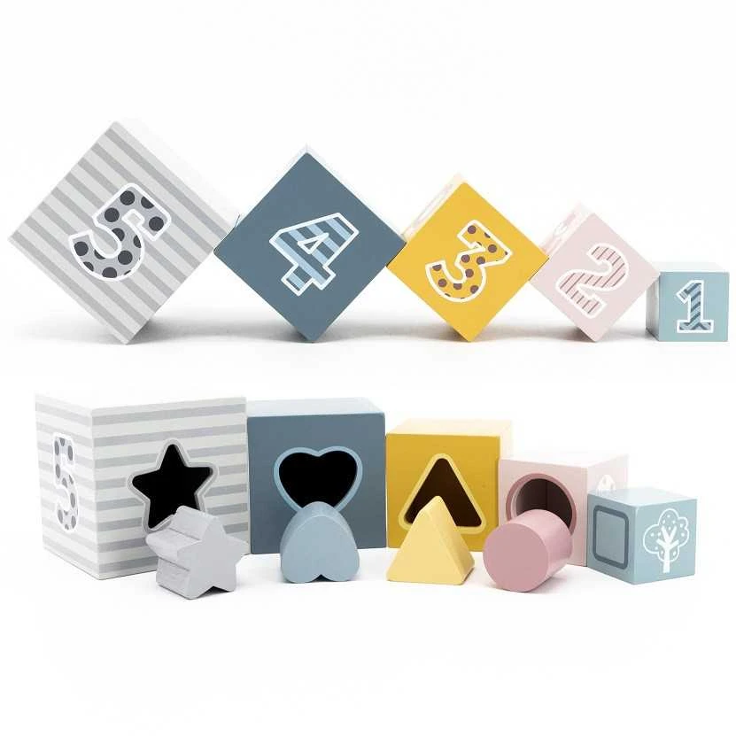 Viga Toys VIGA PolarB Pyramid Educational Puzzle Cube Sorter Blocks