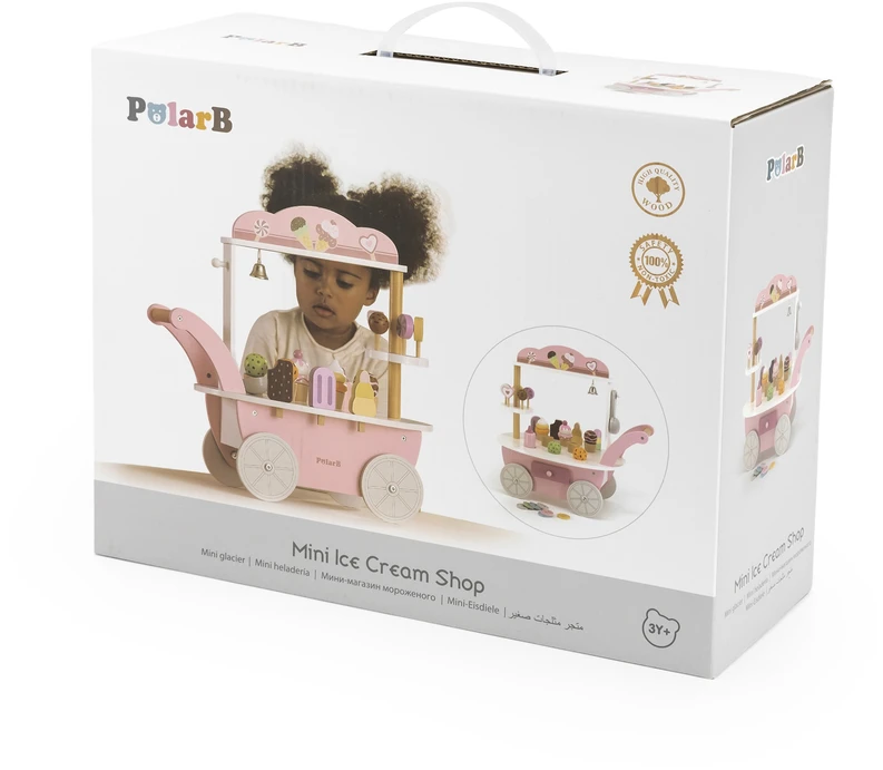 Viga Toys VIGA Cukraninė Lodziarnia 3w1 - Pasiruošęs žaisti su saldumynais