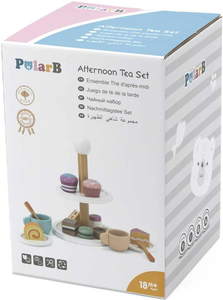 Viga Toys PolarB medinis popietinės arbatėlės rinkinys