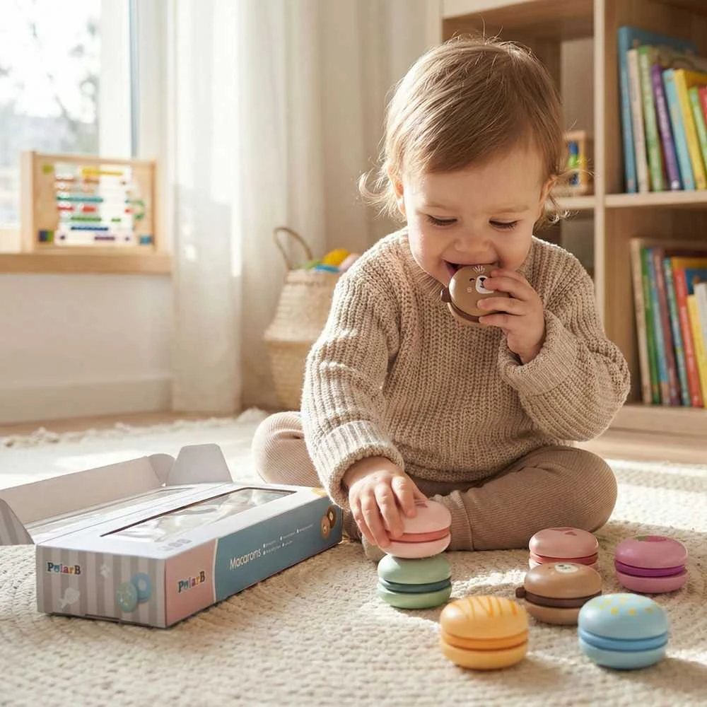 Viga Toys Viga PolarB Mediniai Makaronai 6 Vnt. Rinkinys