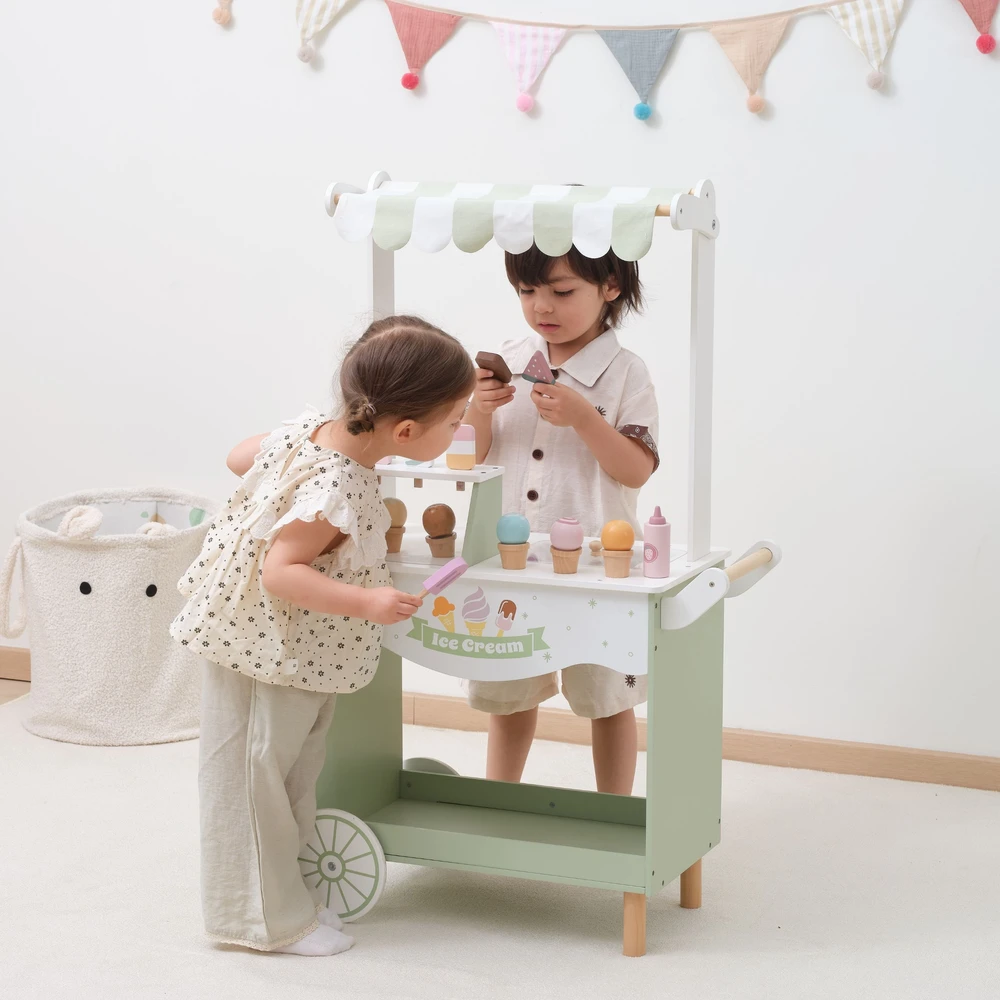 Viga Toys „Viga Polarb“ medinis kioskas su ledų ledų salonu