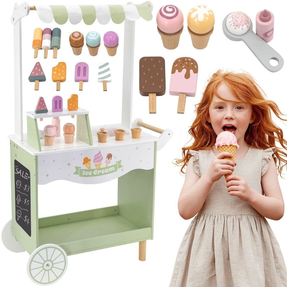 Viga Toys „Viga Polarb“ medinis kioskas su ledų ledų salonu