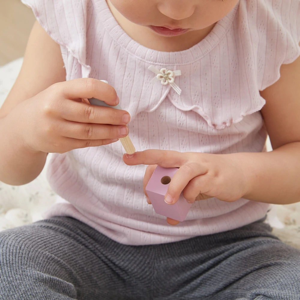 Viga Toys Medinis makiažo rinkinys kosmetikos krepšys
