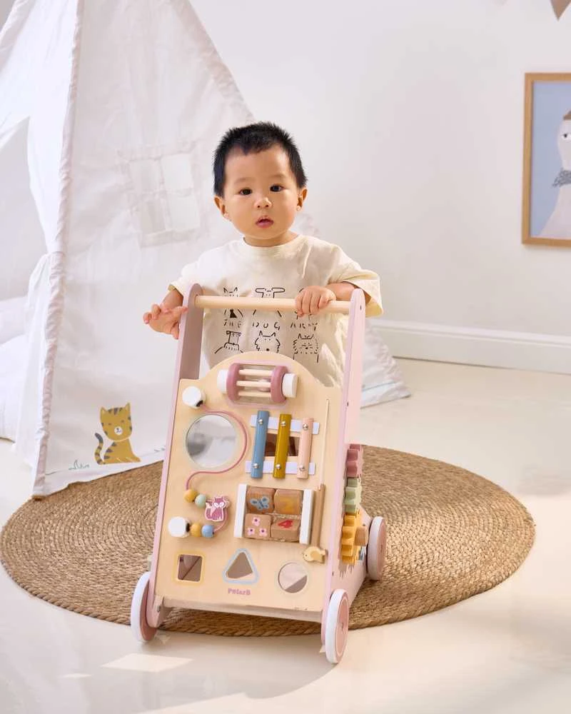 Viga Toys Medinis rožinis stumdukas PolarB
