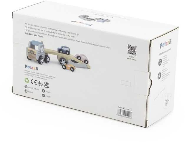 VIGA Medinė automobilių pervežimo priemonė su automobiliukais