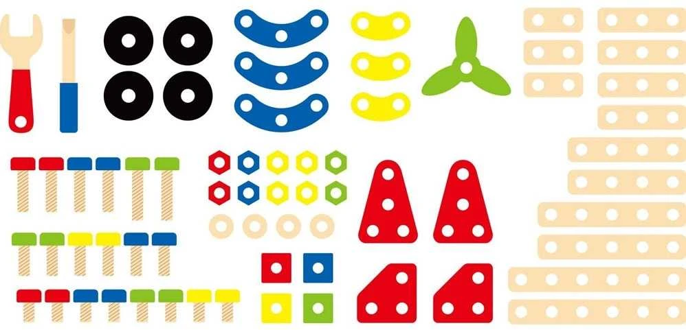 „Viga“ statybų blokų rinkinys 68 Montessori elementai