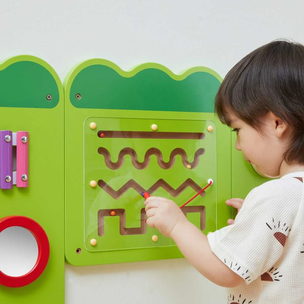 Viga Toys Sensorinė manipuliacinė lenta Krokodilas VIGA