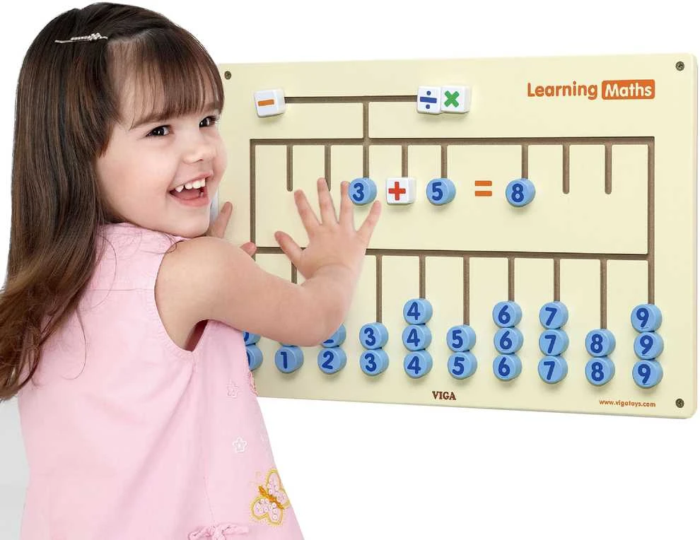 VIGA Sensoryinė lentelė mokymuisi skaičiuoti Montessori, FSC sertifikatas