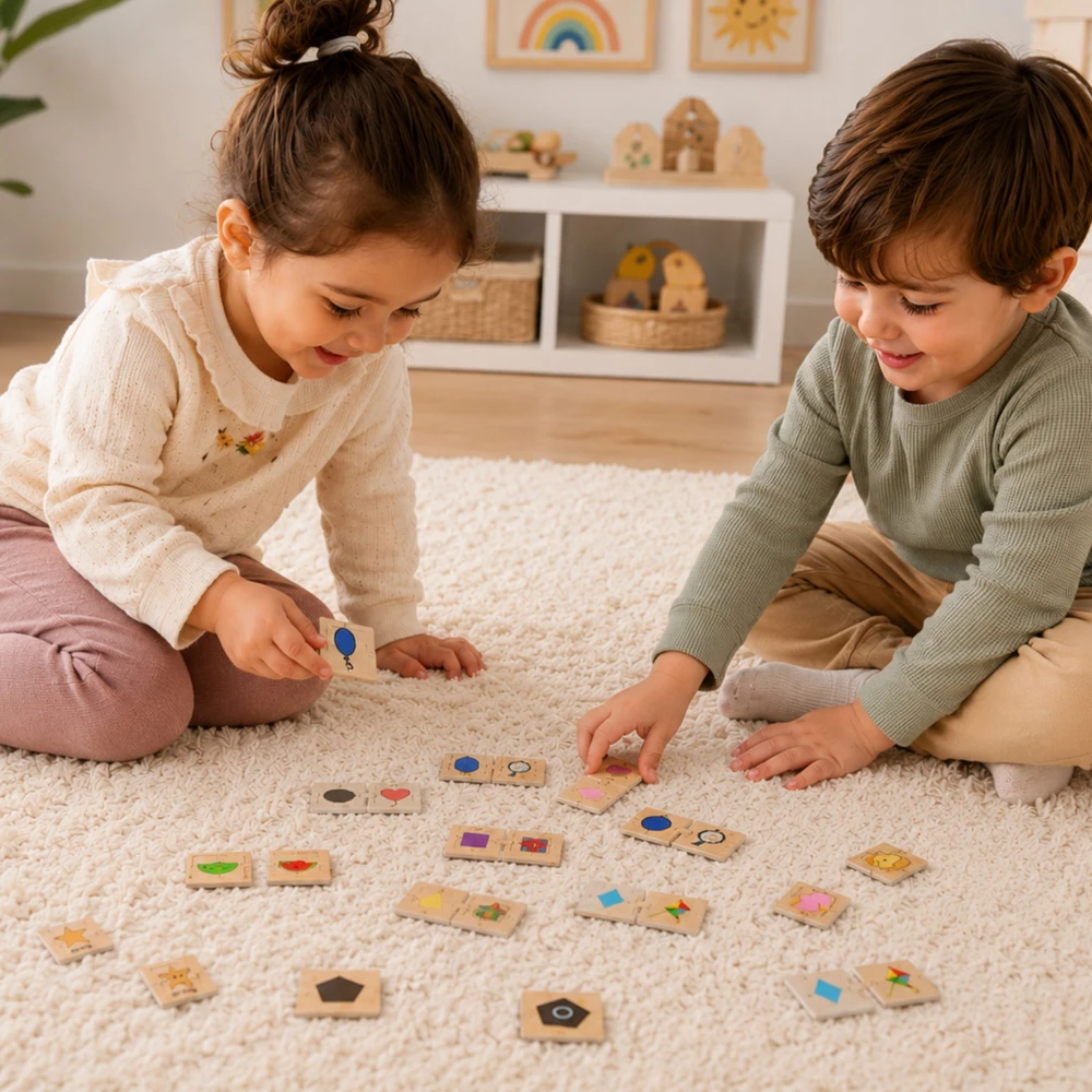 Dėlionė Viga Toys VIGA Medinis Dėlionių Rinkinys - Atpažink Šešėlius