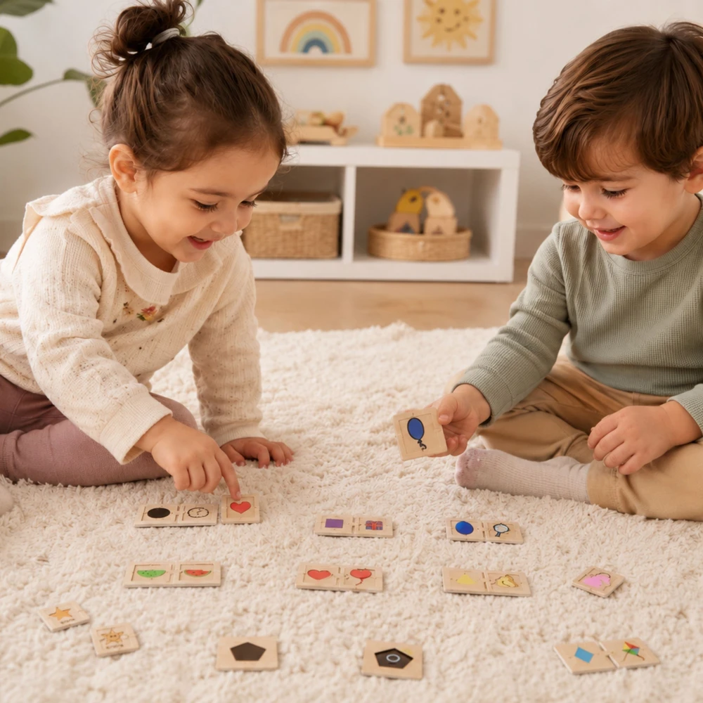 Dėlionė Viga Toys VIGA Medinis Dėlionių Rinkinys - Atpažink Šešėlius