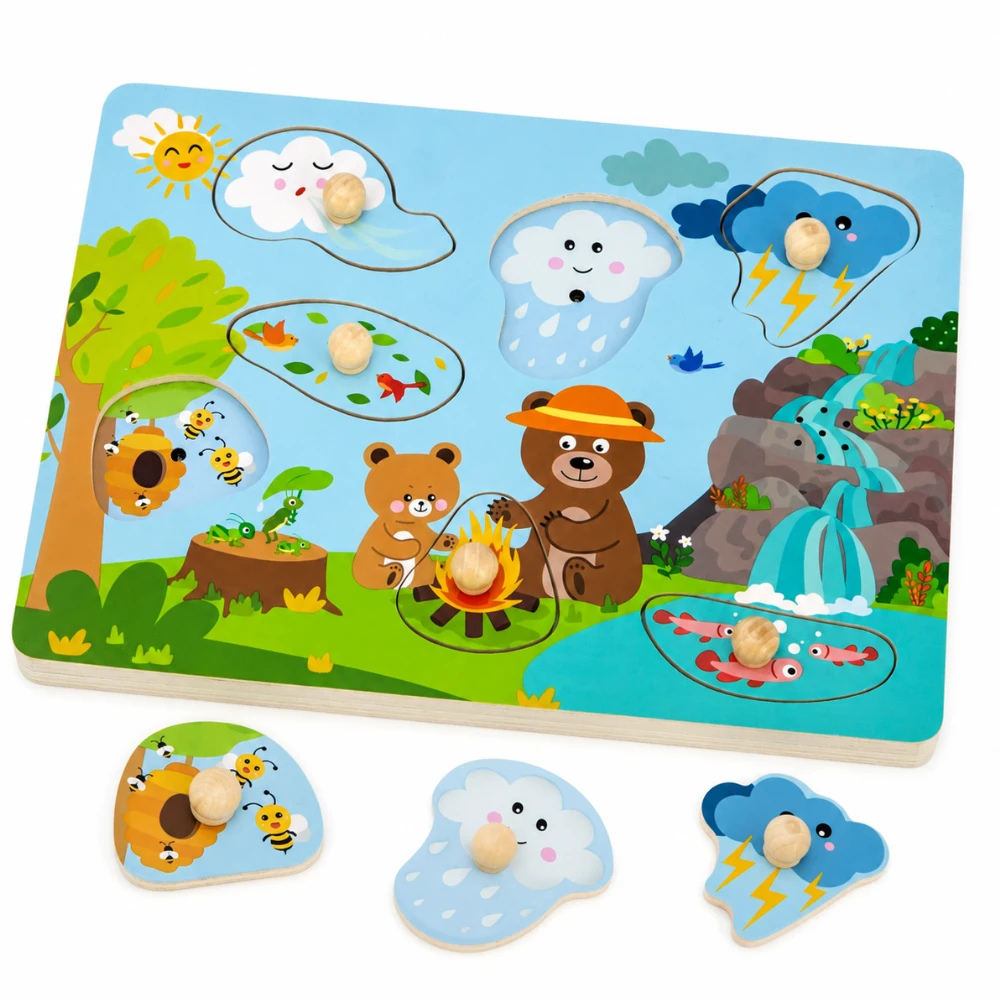 Viga Toys VIGA Edukacinis Įspūdingas Dėlionė Garsai - Atraskime Gamta